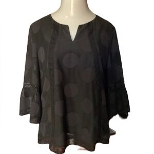 Chico’s polkadot top. 2